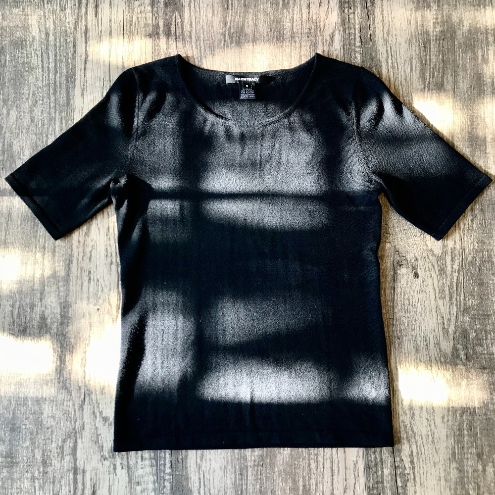 Ellen Tracy Merino Wool & Silk Sweater Top